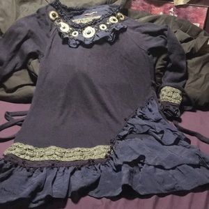 Bohemian ruffle dress tunic